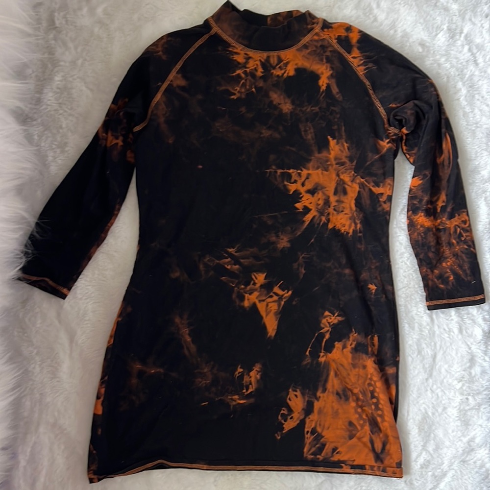 Current Mood Acid Wash Mini Dress